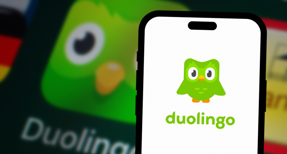 Pantalla que muestra app de Duolingo