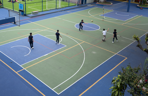 Cancha de básquetbol Escuela Mexicana Americana